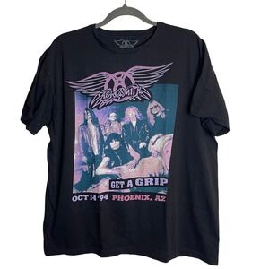 Aerosmith Get A Grip Black Band Tee Shirt Size XL